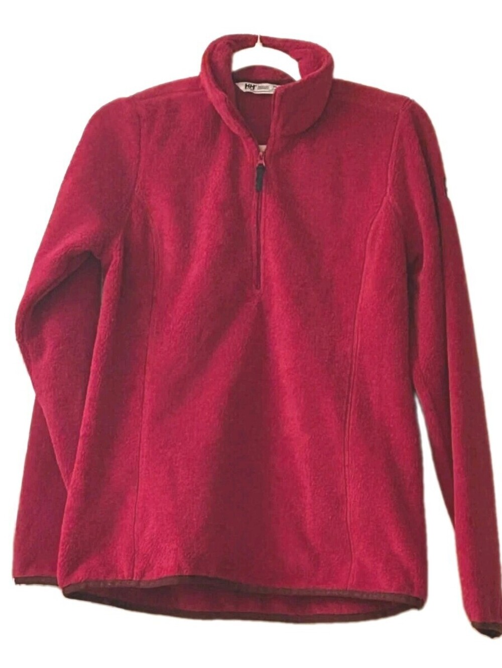 Helly Hansen Fleece Pullover Womens Size M Magenta Red 1/4 Zip Gorpcore